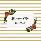 Fête florale joyeuse pour Mamie chérie